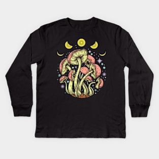 Whimsigoth Mushrooms Kids Long Sleeve T-Shirt